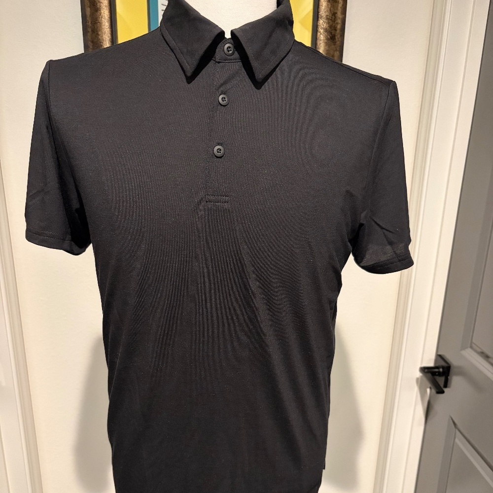 Fresh Clean Threads Four Mens Polos - Black and Blue Size Medium Brand New